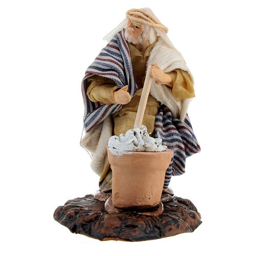 Arabic ricotta maker, figurine for Neapolitan Nativity Scene with 6 cm characters 1