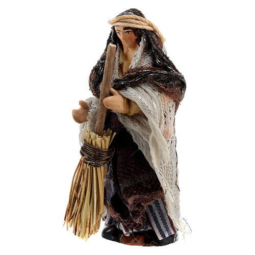 Arabic woman with broom, Neapolitan Nativity Scene, 6 cm 2