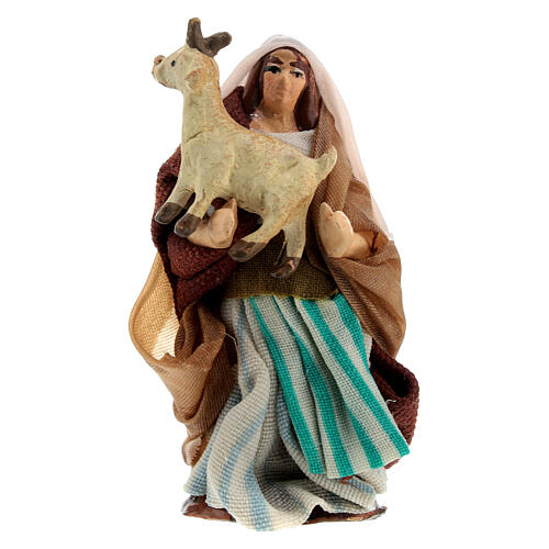 Young woman kid goat, Neapolitan Nativity Scene, 6 cm 1