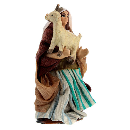 Young woman kid goat, Neapolitan Nativity Scene, 6 cm 3