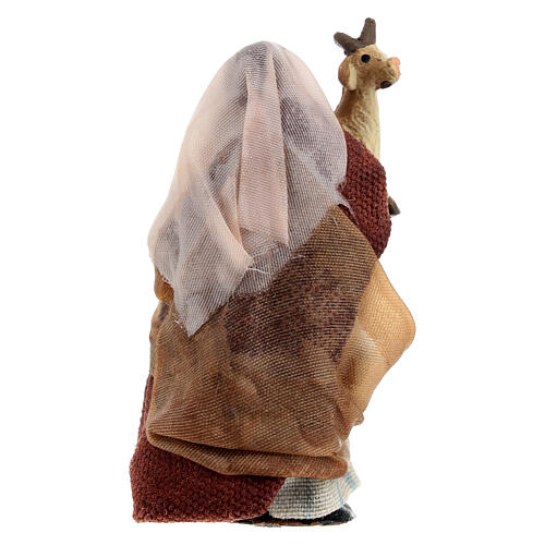 Young woman kid goat, Neapolitan Nativity Scene, 6 cm 4