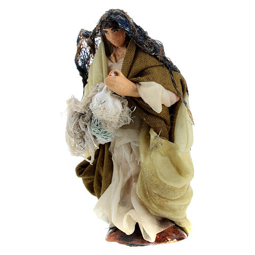 Standing woman with goose, Neapolitan Nativity Scene, 6 cm 2