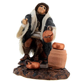 Man selling pots, Neapolitan Nativity Scene, 6 cm
