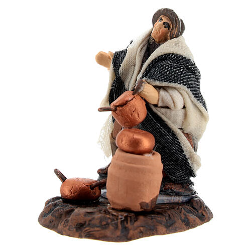 Man selling pots, Neapolitan Nativity Scene, 6 cm 2