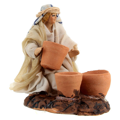 Arab potter Neapolitan nativity 6 cm 3