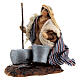 Arabian milkman kneeling Neapolitan nativity scene 6 cm s2