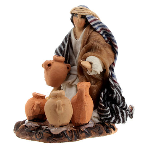 Arab craftsman fixes amphorae for nativity scenes 6 cm 2
