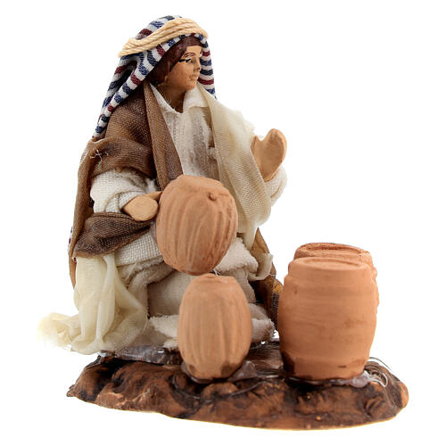 Young craftsman with barrels for Neapolitan Nativity Scene of 6 cm 3