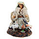Scene with Arab woman and chickens for Nativity Scene with 6 cm characters s1