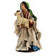 Donna con pecora in piedi presepe 8 cm s1