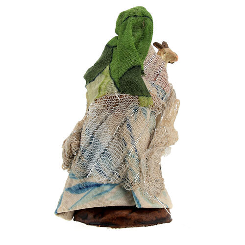 Woman with sheep standing, 8 cm nativity scene 4