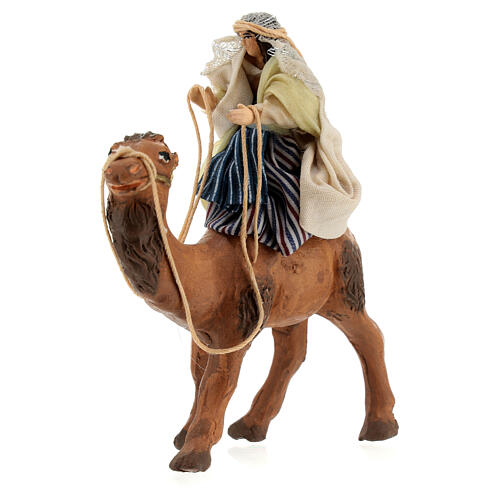 Jeune femme arabe sur chameau crèche napolitaine 6 cm 2