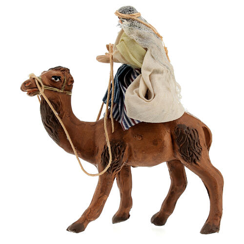 Young Arab woman on camel Neapolitan nativity scene 6 cm 1