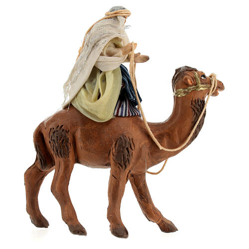 Young Arab woman on camel Neapolitan nativity scene 6 cm 4