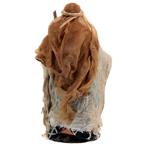 Anciana árabe con oveja y bastón para belén 12 cm 4