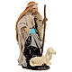 Pastora idosa com bastão e ovelha para presépio napolitano com figuras de altura média 12 cm s3