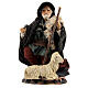 Old man kneeling staff sheep Neapolitan nativity scene 12 cm s1