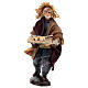 Old man with straw hat and eggs Neapolitan nativity scene 12 cm s2