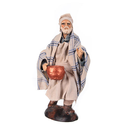 Old chef Neapolitan nativity scene 12 cm 1