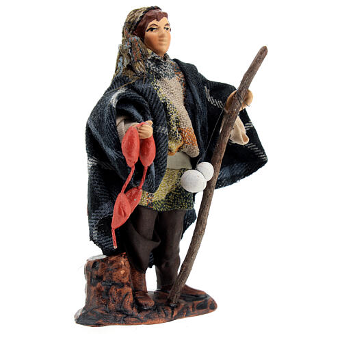 Giovane salumiere presepe napoletano 12 cm 3