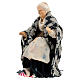 Old woman seated for Neapolitan Nativity Scene of 12 cm s2