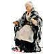 Mulher idosa sentada para presépio napolitano com figuras de altura média 12 cm s2