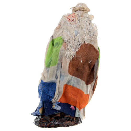 Old Arabic woman with eggs and straw for Neapolitan Nativity Scene of 12 cm 4