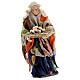 Old Arabic woman with eggs and straw for Neapolitan Nativity Scene of 12 cm s1