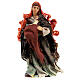 Woman with hen in her arms for Neapolitan Nativity Scene with 12 cm characters s1