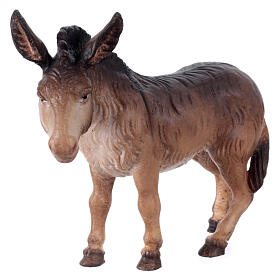 Mule, 12 cm nativity Original Shepherd model, in painted Val Gardena wood