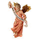 Red Glory Angel, 10 cm nativity Original Shepherd model, in painted Val Gardena wood s3