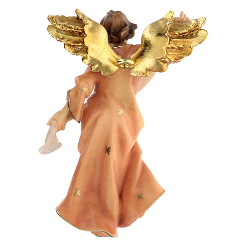 Glory Angel figurine, 12 cm nativity Original Shepherd model, in painted Val Gardena wood 2