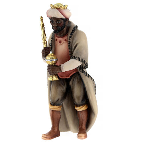 Moor Wise Man Original Pastore Nativity Scene in painted wood from Val Gardena 12 cm 2