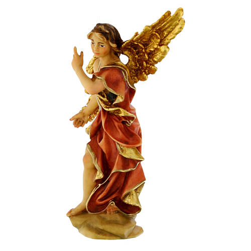 Harbinger angel Original Pastore Nativity Scene in painted wood from Val Gardena 10 cm 2