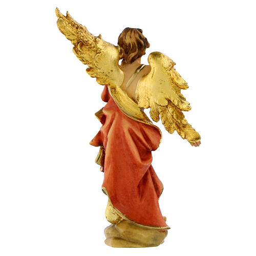 Anjo anunciador para presépio Original Pastor madeira pintada Val Gardena 10 cm 4