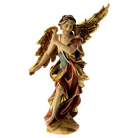 Harbinger angel Original Pastore Nativity Scene in painted wood from Val Gardena 12 cm