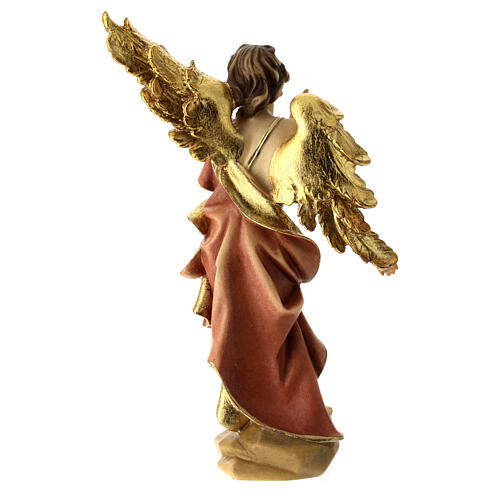 Announcing Angel Statue, 12 cm nativity Original Shepherd model, in painted Valgardena wood 4