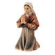 Woman farmer praying on her knees Original Pastore Nativity Scene in painted wood from Val Gardena 10 cm s2
