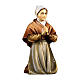 Woman farmer praying on her knees Original Pastore Nativity Scene in painted wood from Val Gardena 12 cm s1