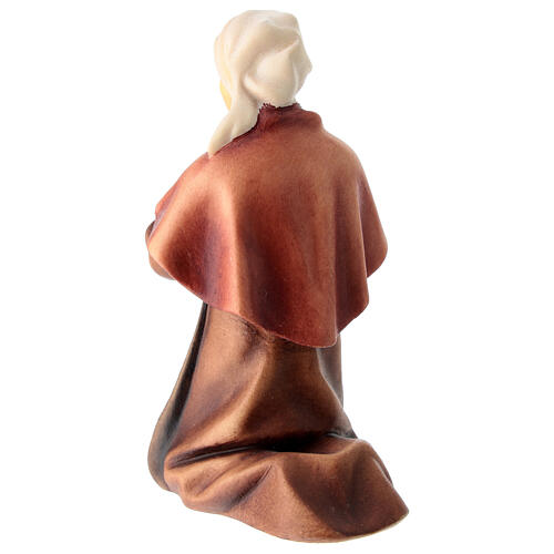 Praying farmer kneeling, 12 cm nativity Original Shepherd model, in painted Valgardena wood 4