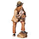 Shepherd with lamb Original Pastore Nativity Scene in painted wood from Valgardena 10 cm s2