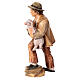 Shepherd with lamb Original Pastore Nativity Scene in painted wood from Valgardena 10 cm s3