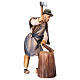 Lumberman with wood stump, 12 cm nativity Original Shepherd model, in painted Valgardena 12 cm s3