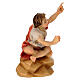 Child sitting at the bonfire Original Pastore Nativity Scene in painted wood from Valgardena 12 cm s3