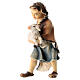 Enfant avec agneau pour crèche Original Berger bois peint Val Gardena de 12 cm s2