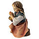 Girl kneeling in prayer, 12 cm Nativity Original Shepherd model, in painted Val Gardena wood s2
