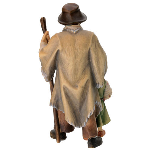 Pastore con bambina presepe Original Pastore legno dipinto in Val Gardena 12 cm 4
