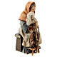 Old countrywoman with spinning wheel Original Pastore Nativity Scene in painted wood from Valgardena 10 cm s3