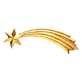Estrella cometa Original Pastor madera pintada en Val Gardena para belén de altura 12 cm