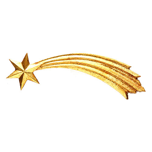 Estrella cometa Original Pastor madera pintada en Val Gardena para belén de altura 12 cm 1